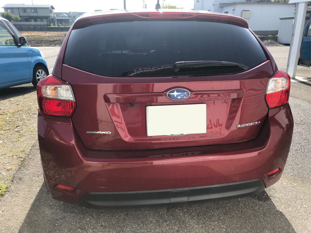 インプレッサ/ウインドウフィルム施工