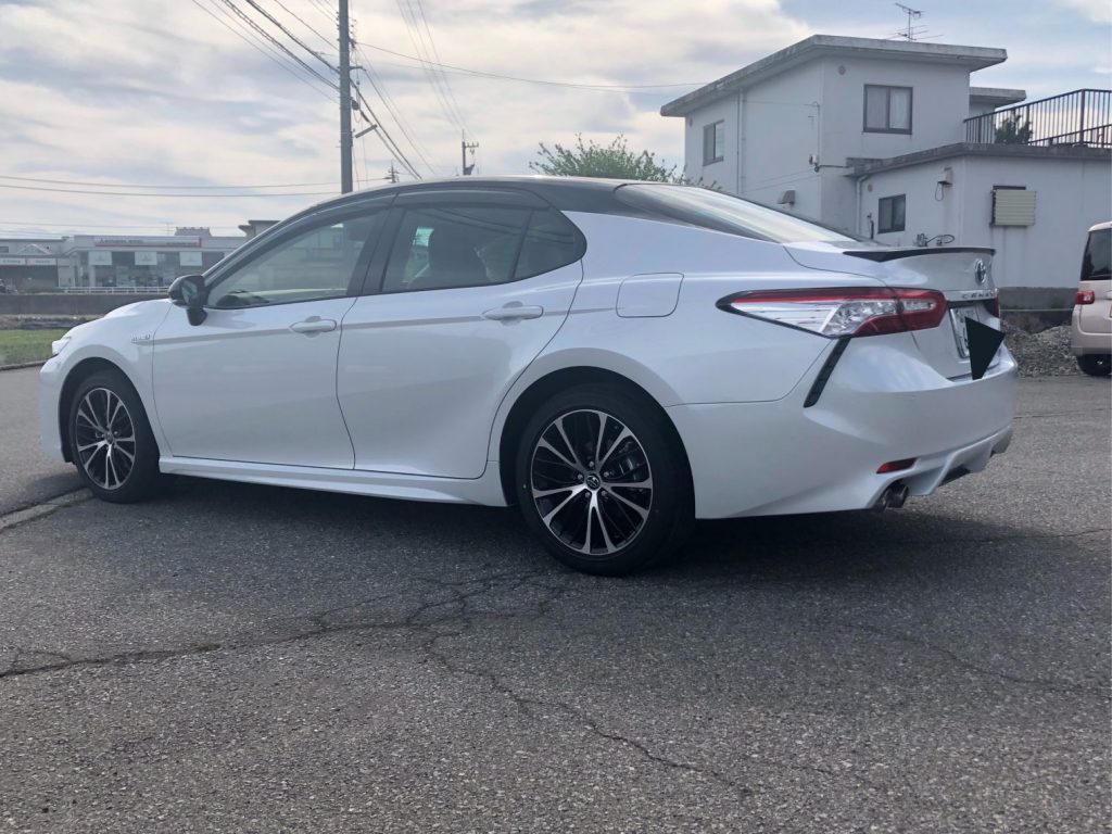 カムリハイブリッドガラスコーティング施工