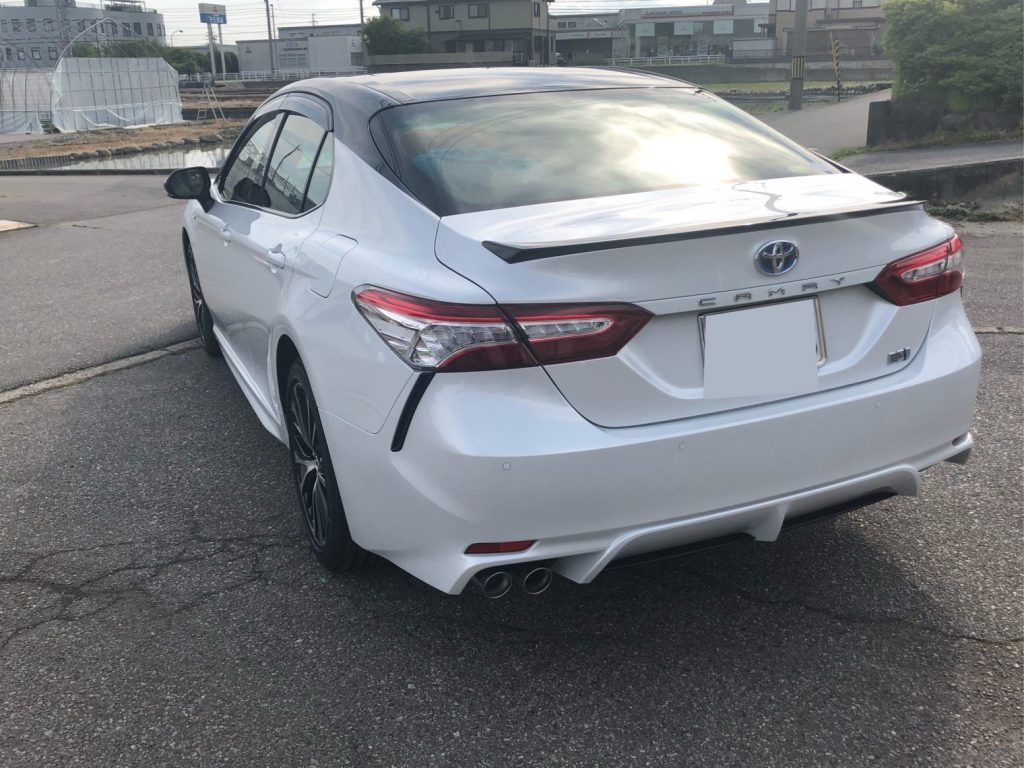 カムリハイブリッドガラスコーティング施工