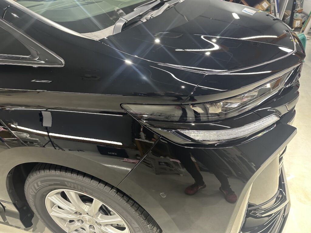 ヴェルファイア鏡面磨き作業+セラミックコーティング施工事例　富山県中新川郡M様