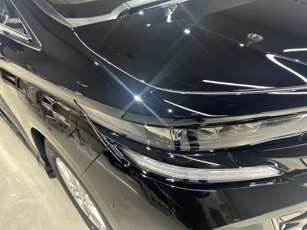 ヴェルファイア鏡面磨き作業+セラミックコーティング施工事例　富山県中新川郡M様