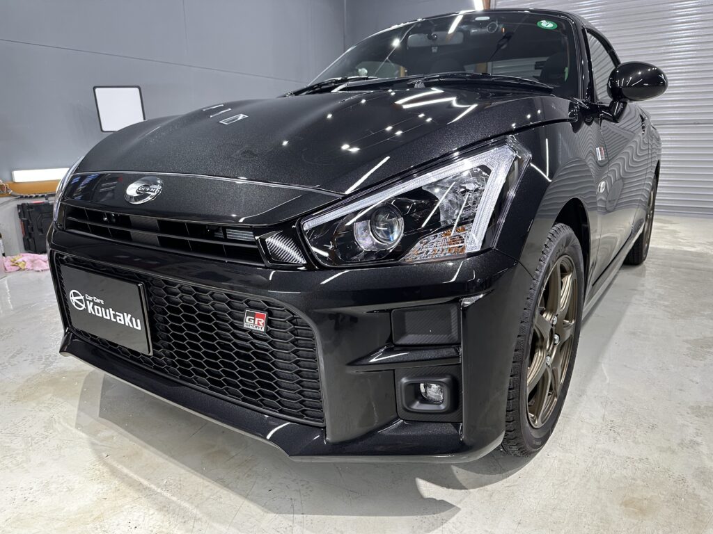 ダイハツコペン ・鏡面磨き作業+セラミックコーティング施工事例・富山県魚津市T様