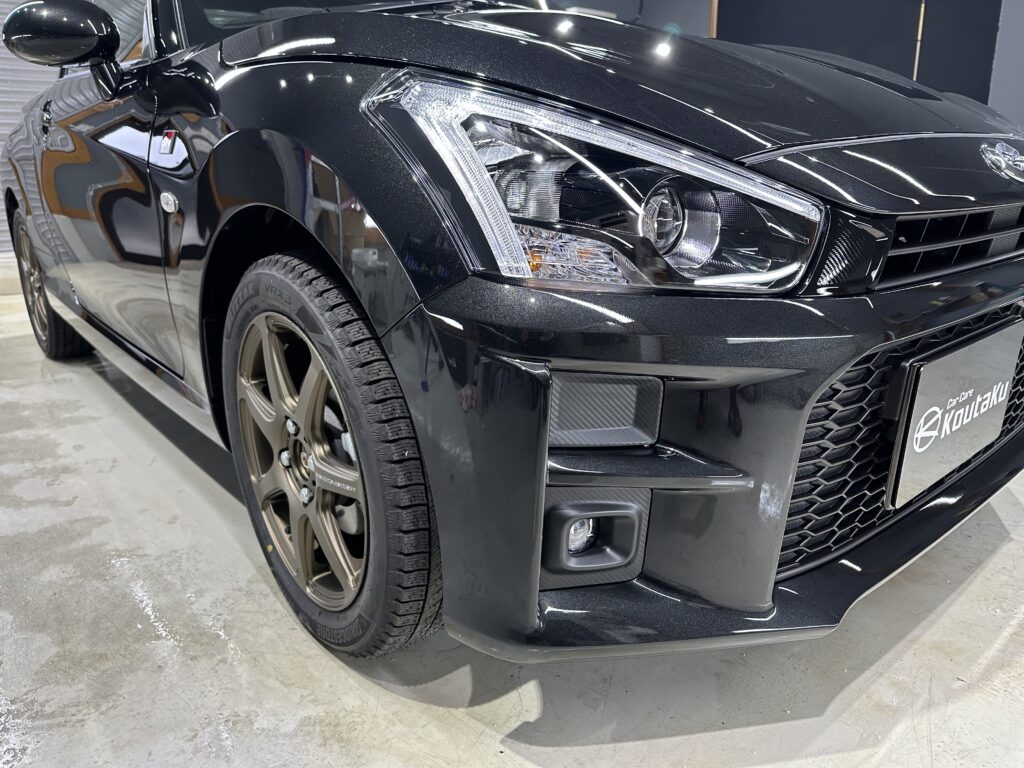 ダイハツコペン ・鏡面磨き作業+セラミックコーティング施工事例・富山県魚津市T様