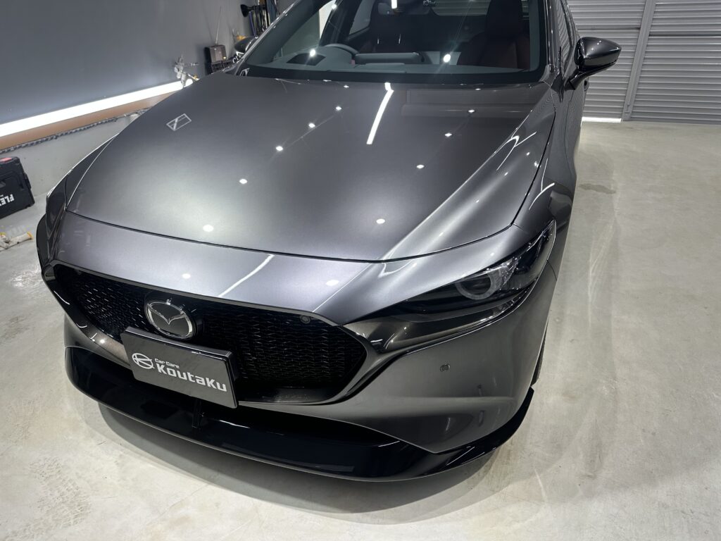 マツダ３・鏡面磨き作業+セラミックコーティング施工事例　富山県魚津市Y様