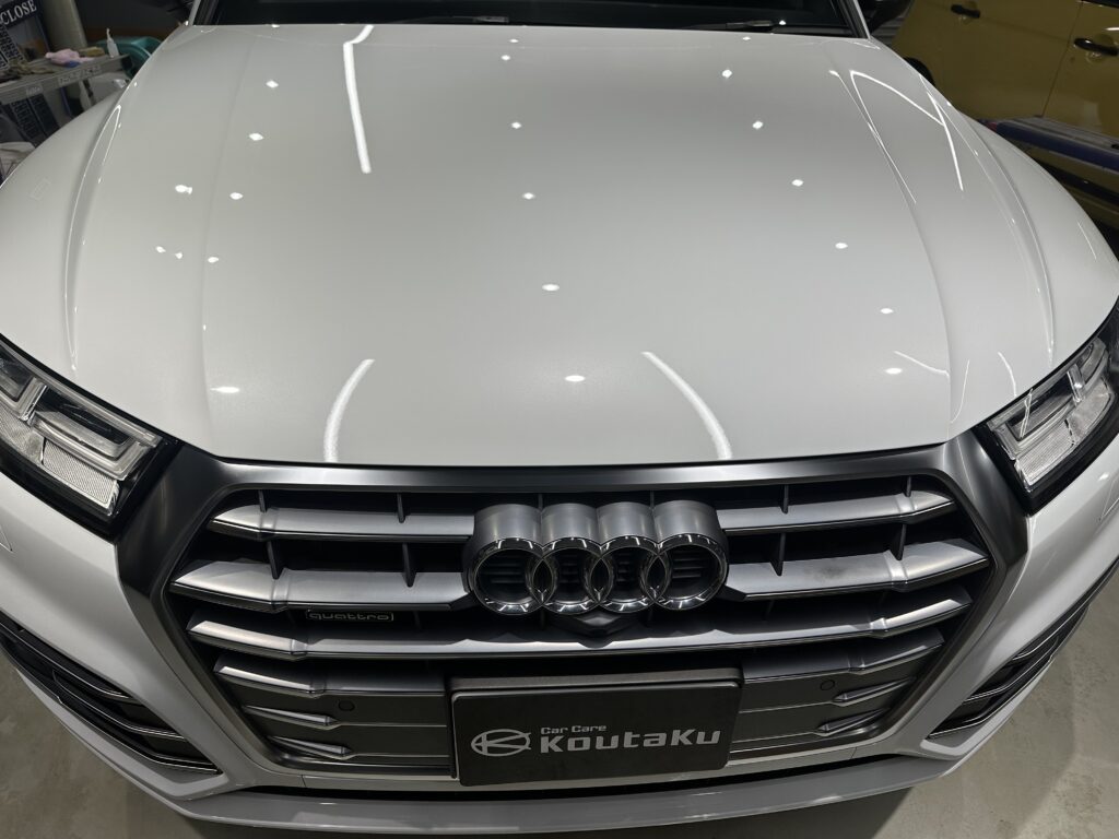 アウディQ5・鏡面磨き作業+セラミックコーティング施工　富山県下新川郡O様