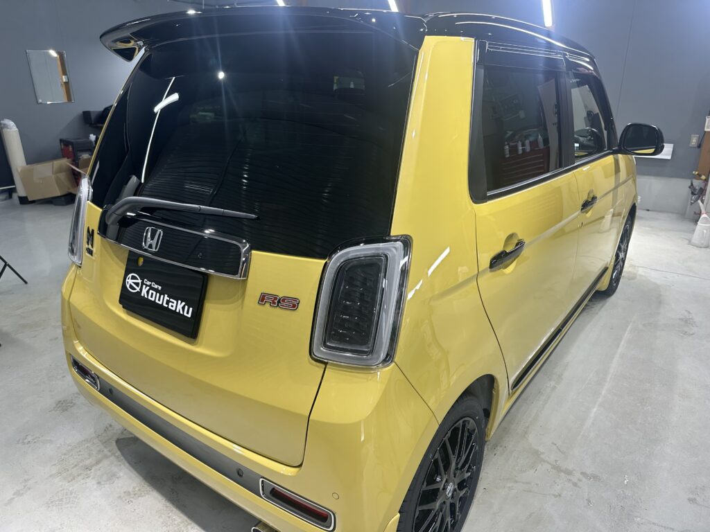 ホンダN-ONE・鏡面磨き作業+セラミックコーティング施工事例　富山県富山市F様