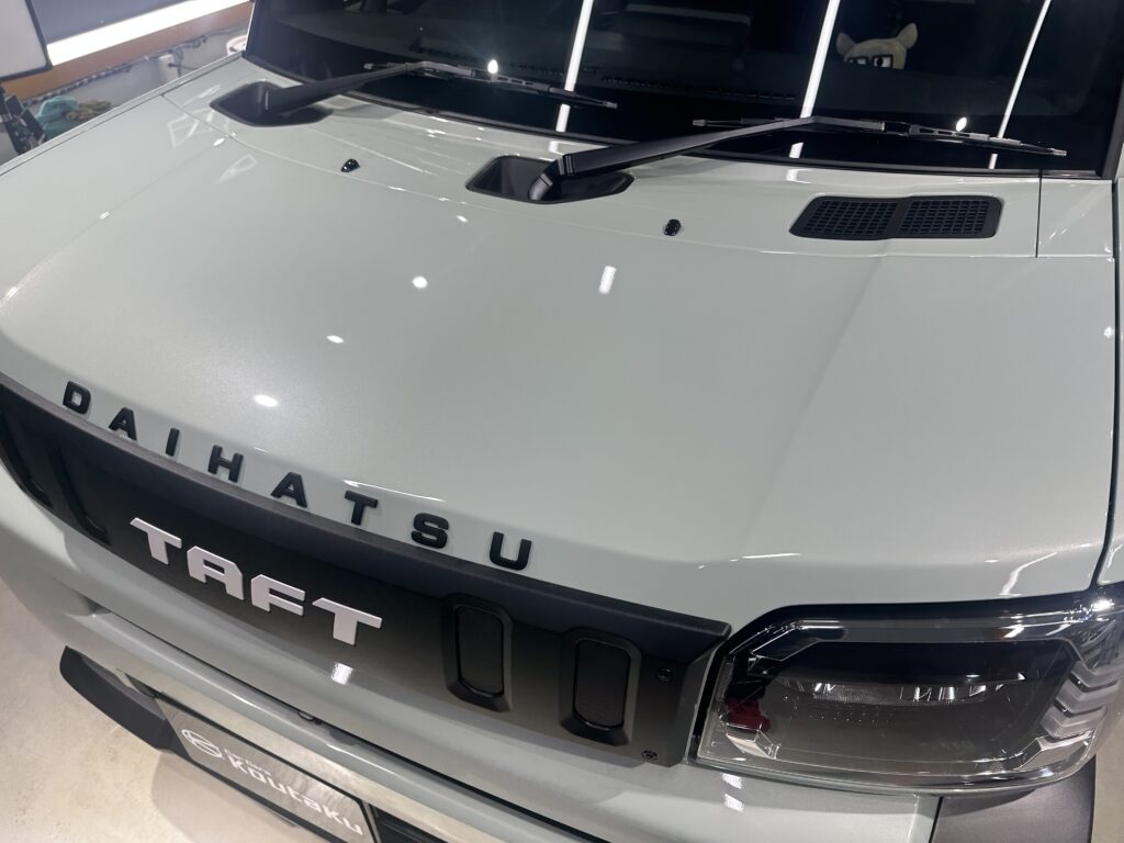 ダイハツタフト・鏡面磨き作業+セラミックコーティング施工事例　富山県滑川市H様