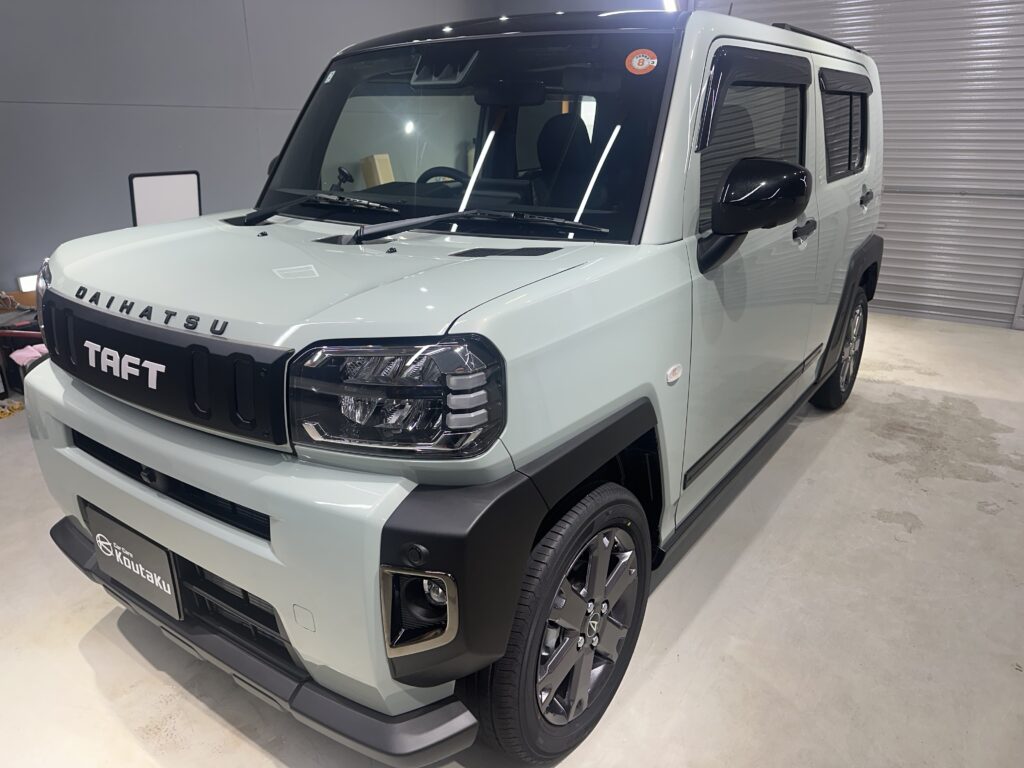 ダイハツタフト・鏡面磨き作業+セラミックコーティング施工事例　富山県滑川市H様