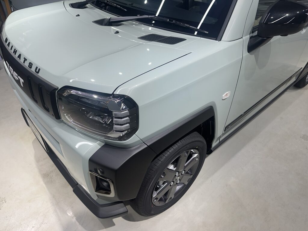 ダイハツタフト・鏡面磨き作業+セラミックコーティング施工事例　富山県滑川市H様