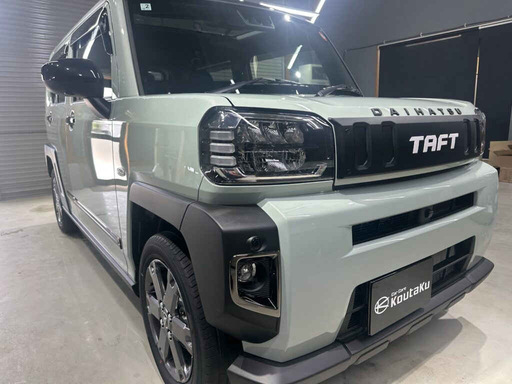 ダイハツタフト・鏡面磨き作業+セラミックコーティング施工事例　富山県滑川市H様