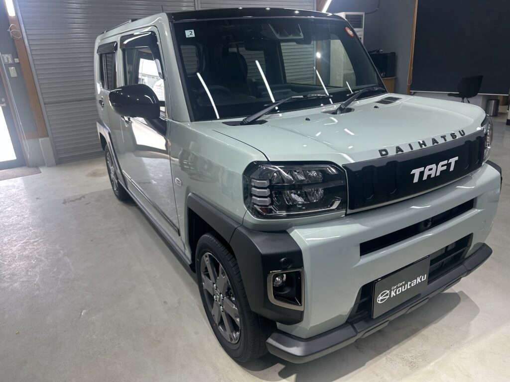 ダイハツタフト・鏡面磨き作業+セラミックコーティング施工事例　富山県滑川市H様