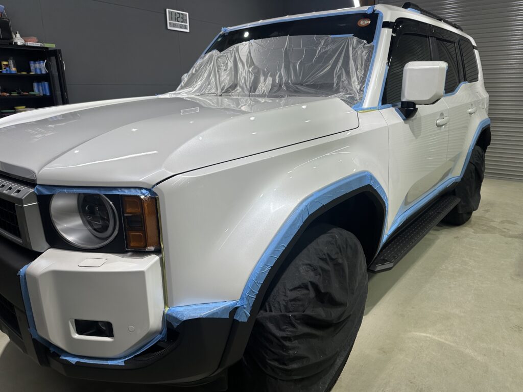 トヨタランドクルーザー２５０・鏡面磨き作業+セラミックコーティング施工事例　富山県 富山市Ｉ様
