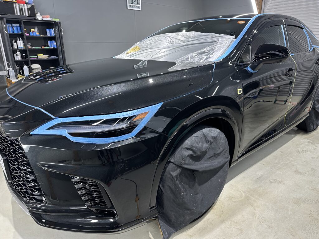 レクサスRX500ｈ・鏡面磨き作業+セラミックコーティング施工事例　富山県 滑川市Ｕ様