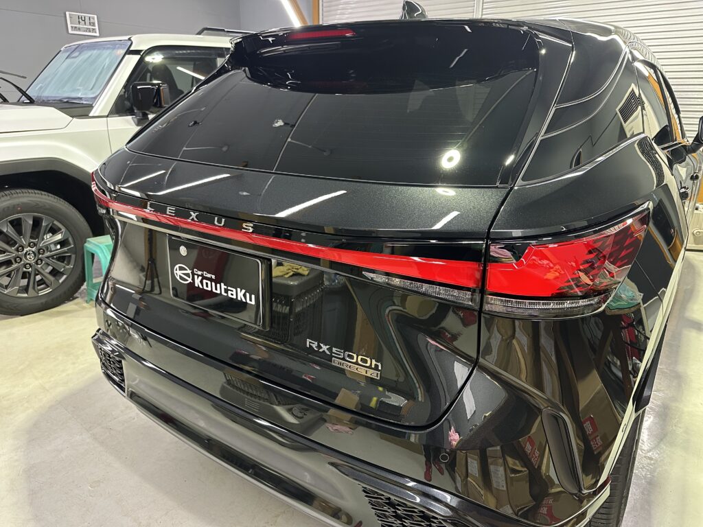 レクサスRX500ｈ・鏡面磨き作業+セラミックコーティング施工事例　富山県 滑川市Ｕ様