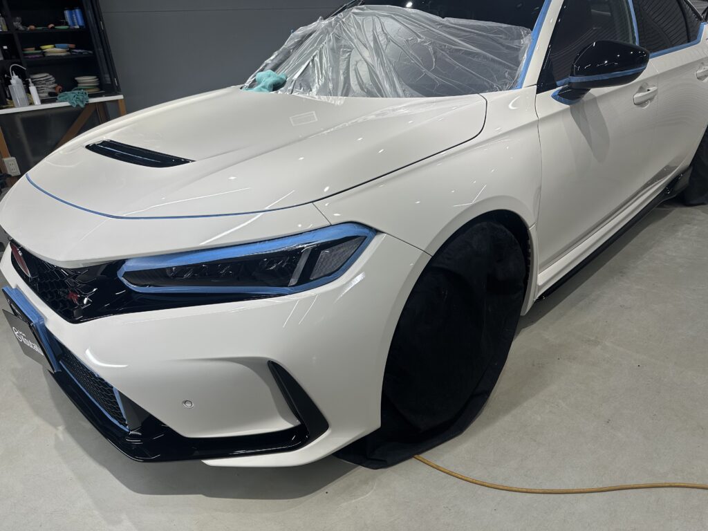 ホンダシビックタイプR・鏡面磨き作業+セラミックコーティング施工事例　富山県　射水市Ｉ様