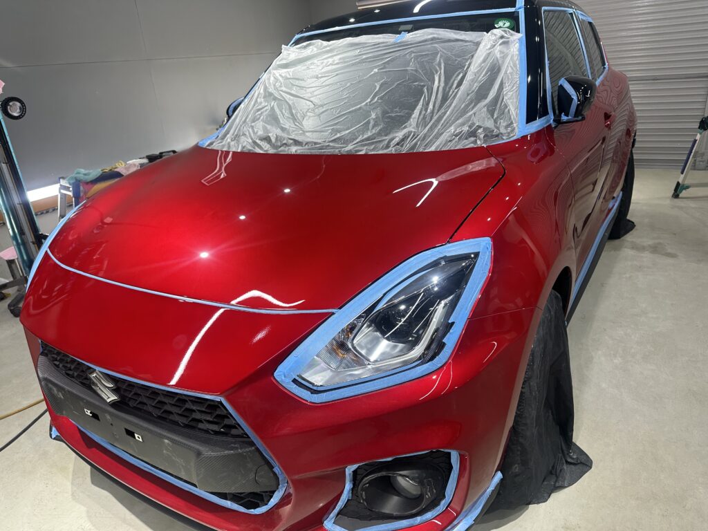 スズキ・スイフトスポーツ鏡面磨き作業+セラミックコーティング　富山県富山市N様