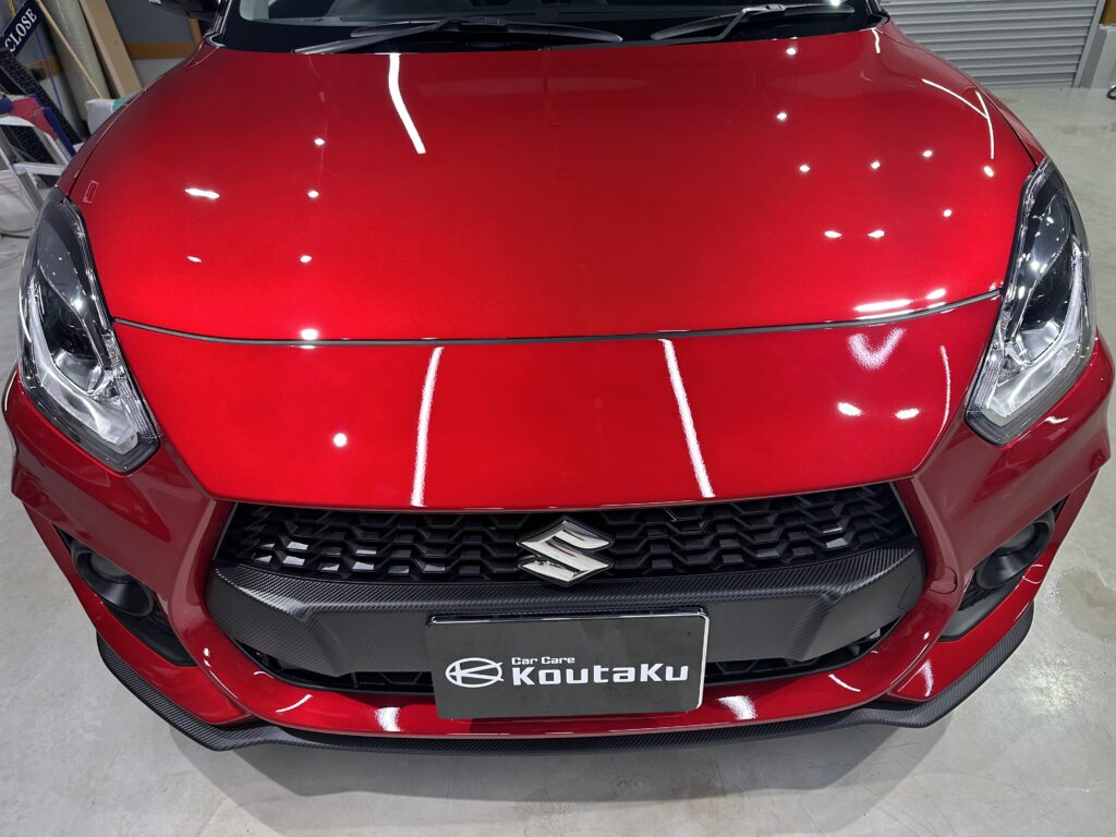 スズキ・スイフトスポーツ鏡面磨き作業+セラミックコーティング　富山県富山市N様