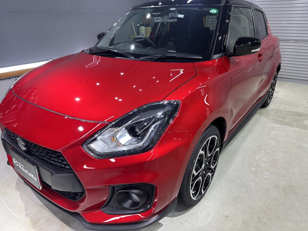 スズキ・スイフトスポーツ鏡面磨き作業+セラミックコーティング　富山県富山市N様