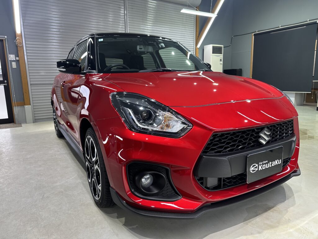 スズキ・スイフトスポーツ鏡面磨き作業+セラミックコーティング　富山県富山市N様