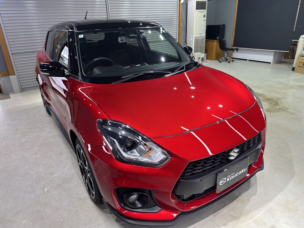 スズキ・スイフトスポーツ鏡面磨き作業+セラミックコーティング　富山県富山市N様