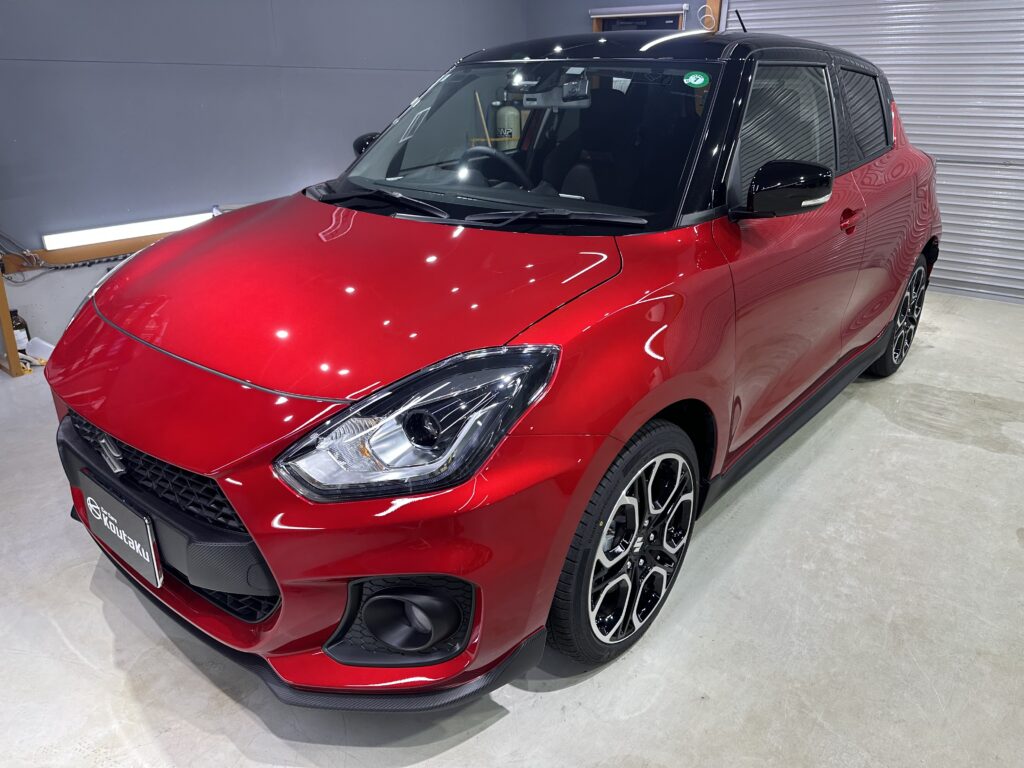 スズキ・スイフトスポーツ鏡面磨き作業+セラミックコーティング　富山県富山市N様