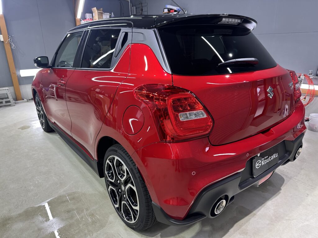 スズキ・スイフトスポーツ鏡面磨き作業+セラミックコーティング　富山県富山市N様