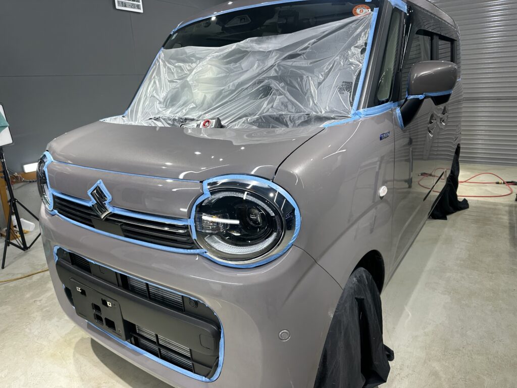 ワゴンRスマイル・BODY鏡面磨き作業+セラミックコーティング　富山県魚津市Y様