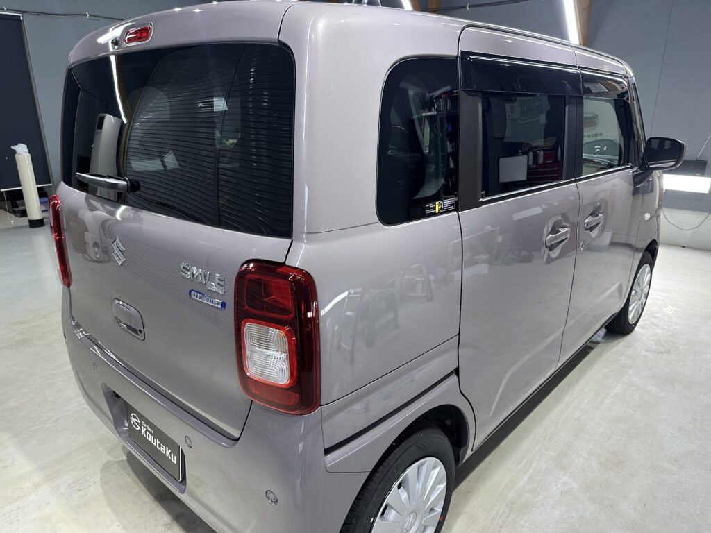 ワゴンRスマイル・BODY鏡面磨き作業+セラミックコーティング　富山県魚津市Y様