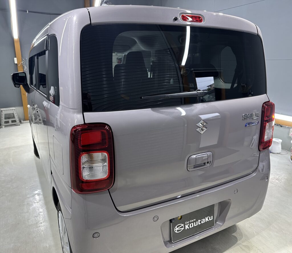 ワゴンRスマイル・BODY鏡面磨き作業+セラミックコーティング　富山県魚津市Y様