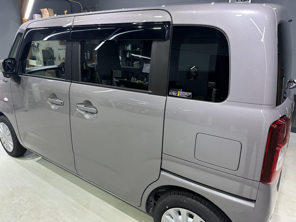 ワゴンRスマイル・BODY鏡面磨き作業+セラミックコーティング　富山県魚津市Y様