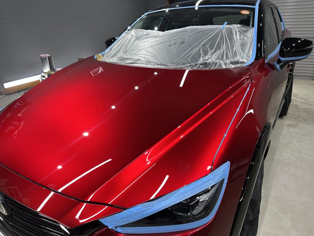 マツダCX-３鏡面磨き作業+セラミックコーティング施工事例　富山県中新川郡Ｍ様