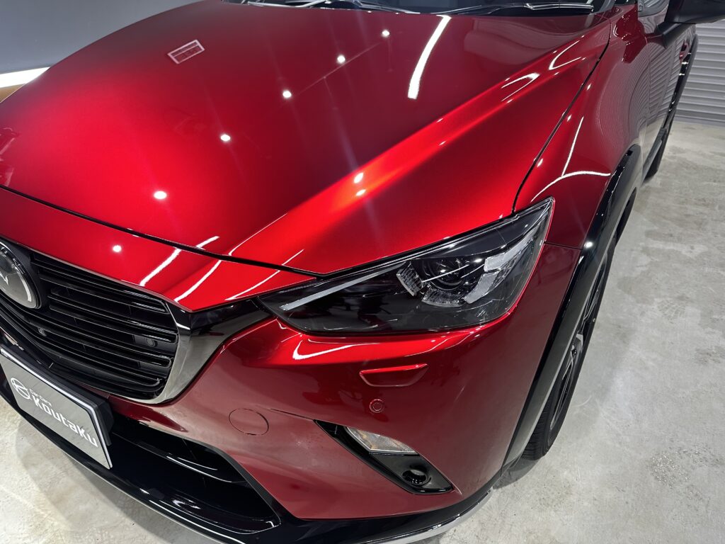 マツダCX-３鏡面磨き作業+セラミックコーティング施工事例　富山県中新川郡Ｍ様