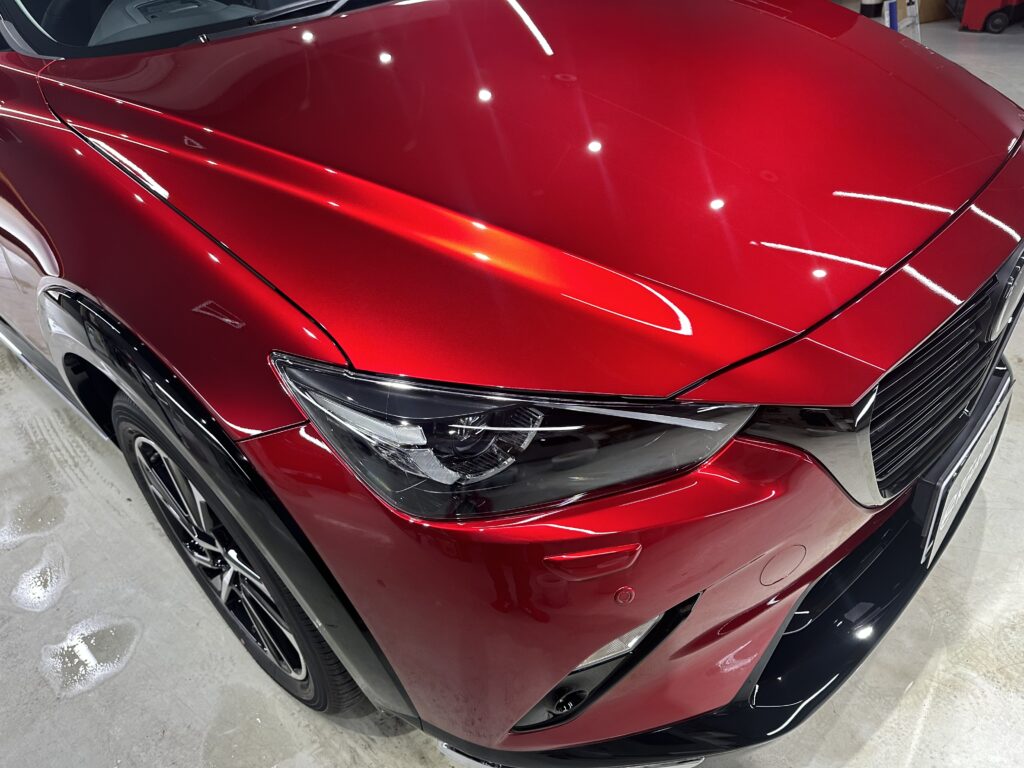 マツダCX-３鏡面磨き作業+セラミックコーティング施工事例　富山県中新川郡Ｍ様