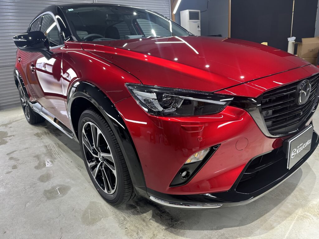 マツダCX-３鏡面磨き作業+セラミックコーティング施工事例　富山県中新川郡Ｍ様