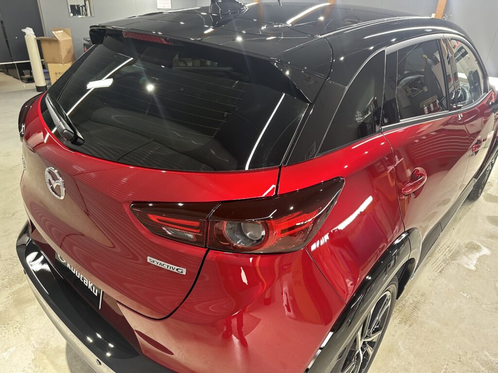 マツダCX-３鏡面磨き作業+セラミックコーティング施工事例　富山県中新川郡Ｍ様