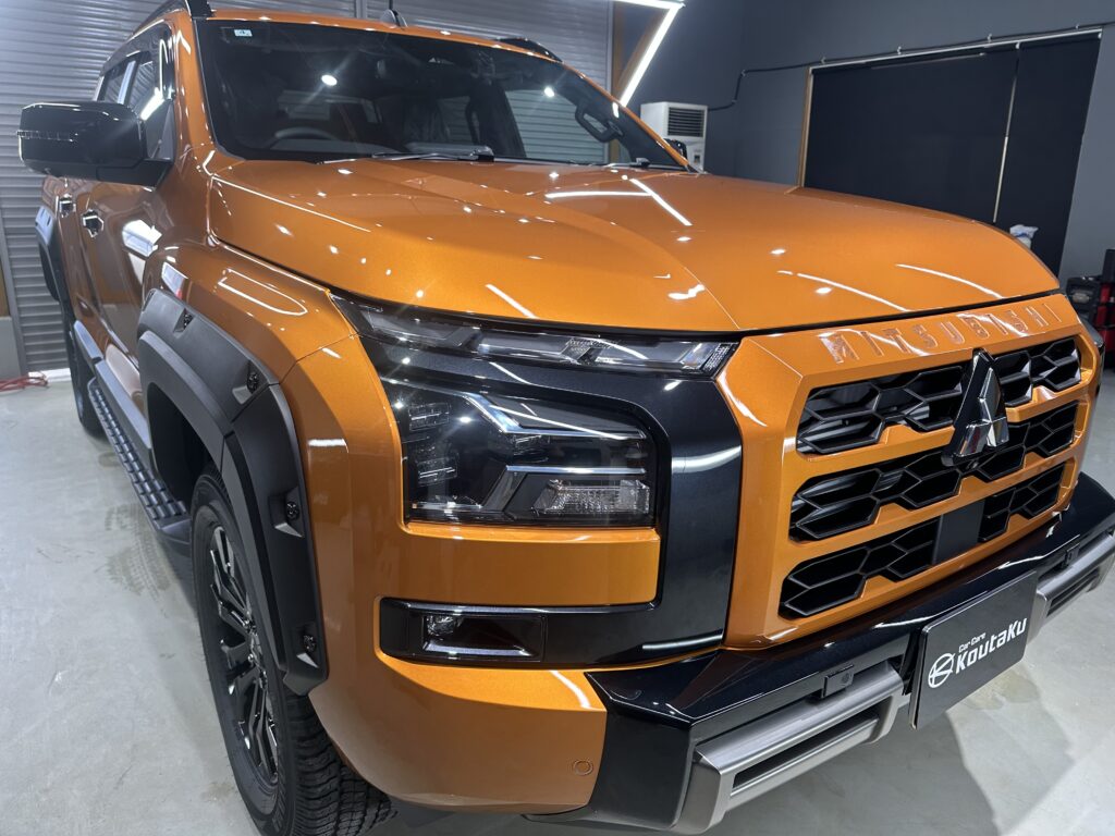 三菱トライトン・鏡面磨き作業+セラミックコーティング施工事例　富山県中新川郡M様