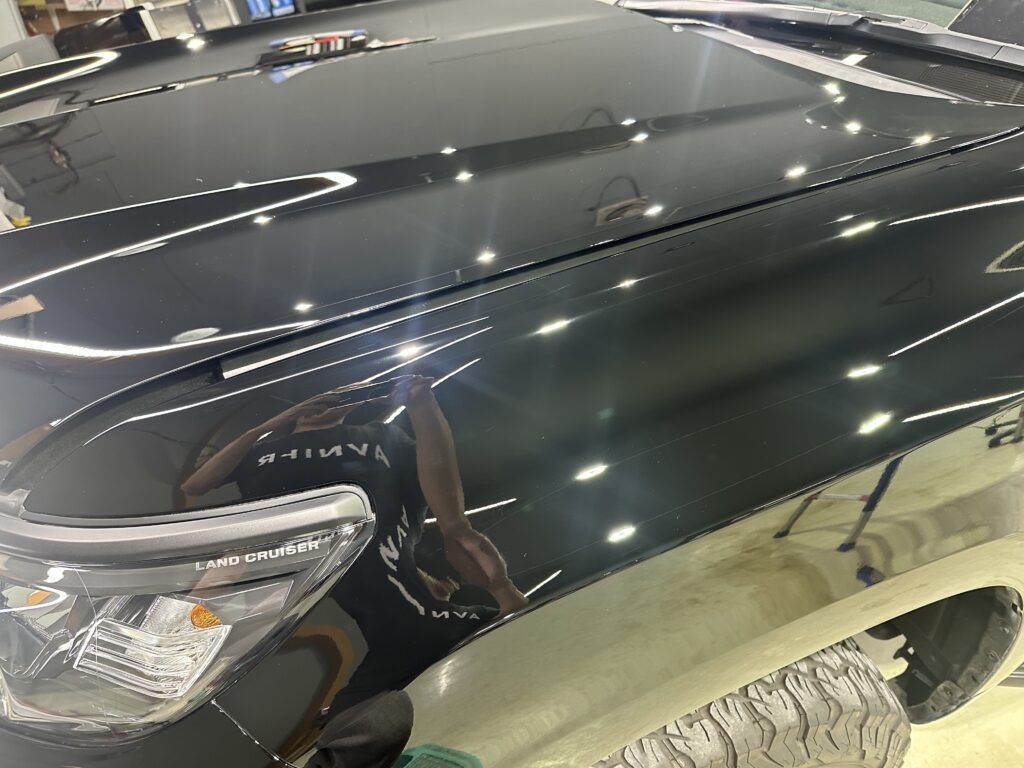 トヨタランドクルーザープラド１５０・鏡面磨き作業+セラミックコーティング施工事例　富山市M様