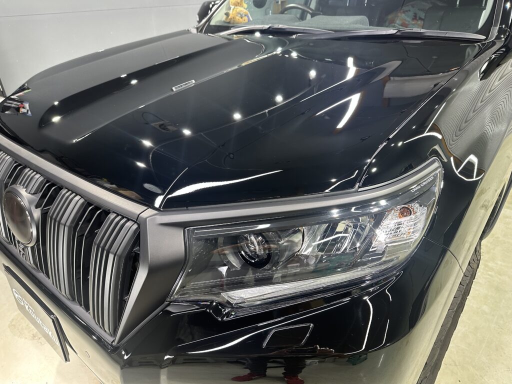 トヨタランドクルーザープラド１５０・鏡面磨き作業+セラミックコーティング施工事例　富山市M様