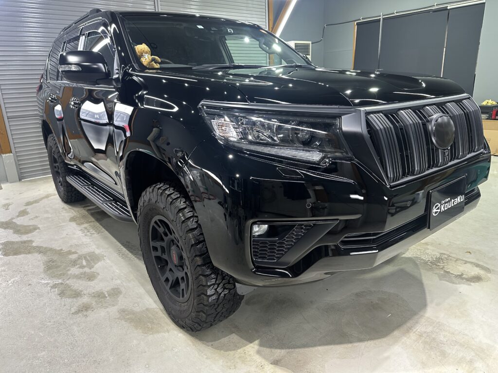 トヨタランドクルーザープラド１５０・鏡面磨き作業+セラミックコーティング施工事例　富山市M様