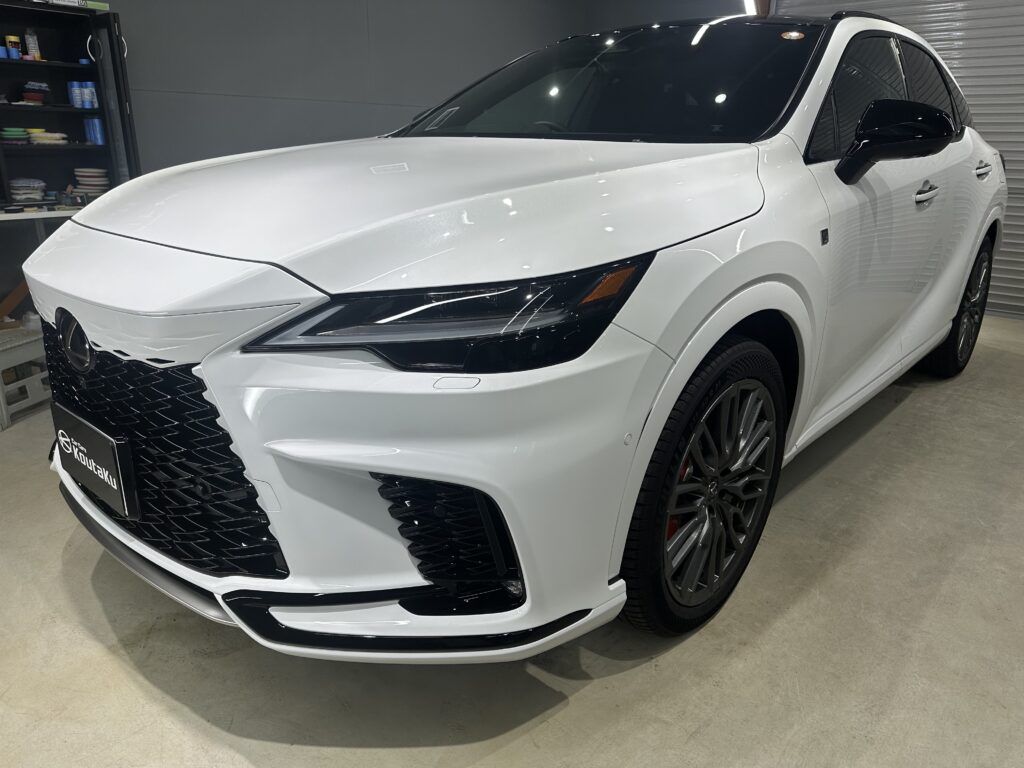 レクサスRX500ｈ・鏡面磨き作業+セラミックコーティング＋遮熱カーフィルム施工事例　高岡市Ａ様