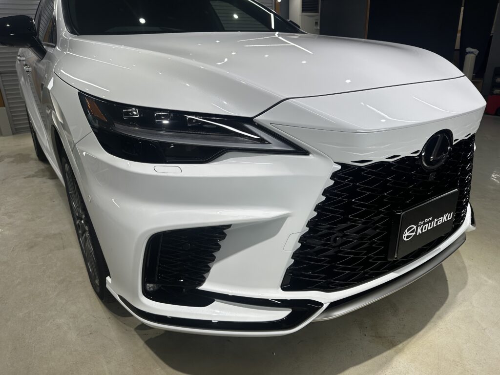 レクサスRX500ｈ・鏡面磨き作業+セラミックコーティング＋遮熱カーフィルム施工事例　高岡市Ａ様