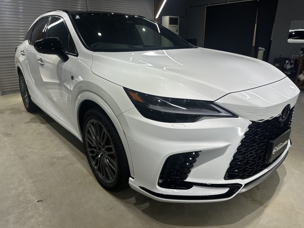 レクサスRX500ｈ・鏡面磨き作業+セラミックコーティング＋遮熱カーフィルム施工事例　高岡市Ａ様