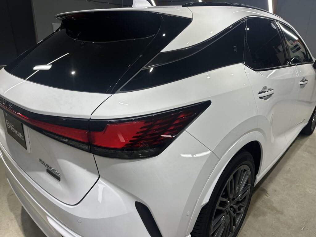 レクサスRX500ｈ・鏡面磨き作業+セラミックコーティング＋遮熱カーフィルム施工事例　高岡市Ａ様