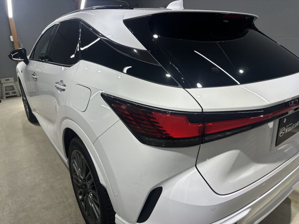 レクサスRX500ｈ・鏡面磨き作業+セラミックコーティング＋遮熱カーフィルム施工事例　高岡市Ａ様