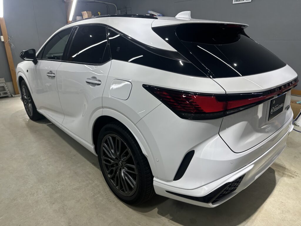 レクサスRX500ｈ・鏡面磨き作業+セラミックコーティング＋遮熱カーフィルム施工事例　高岡市Ａ様