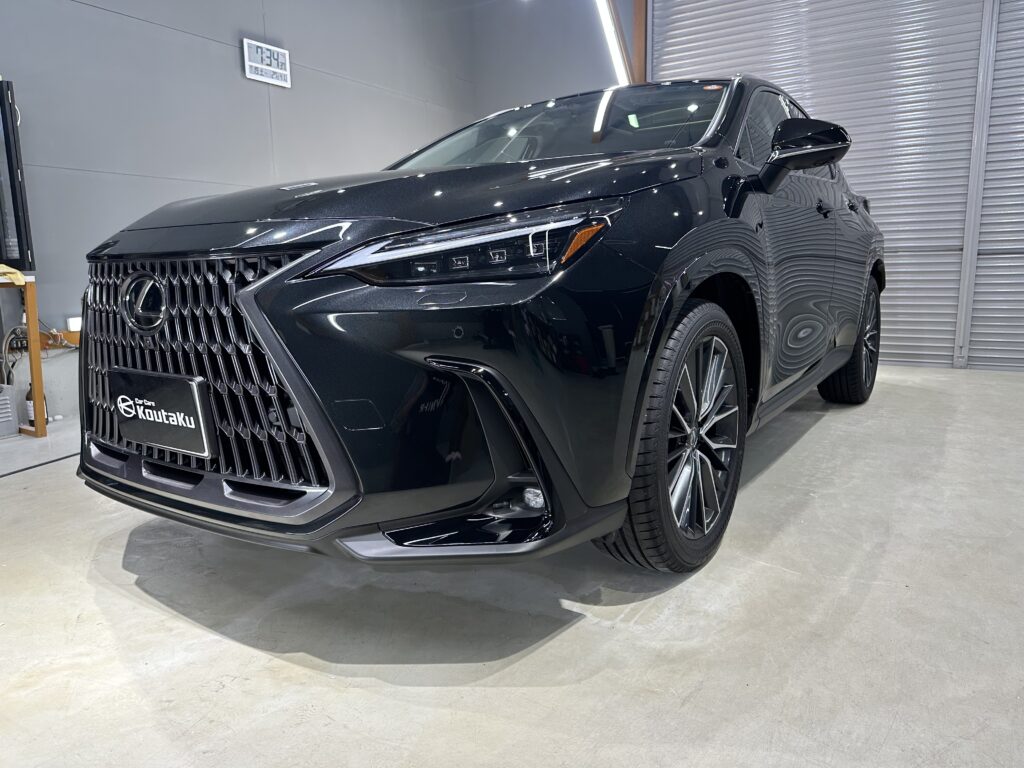 レクサスNX２５０・鏡面磨き作業+セラミックコーティング+遮熱カーフィルム施工事例　高岡市S様