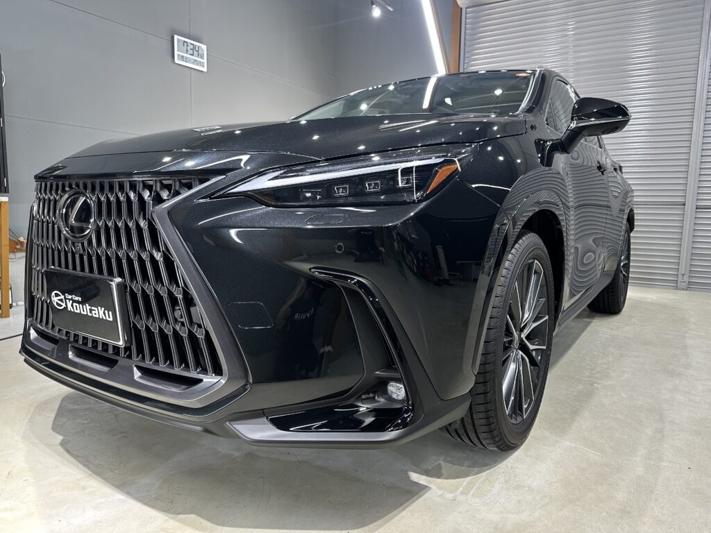 レクサスNX２５０・鏡面磨き作業+セラミックコーティング+遮熱カーフィルム施工事例　高岡市S様