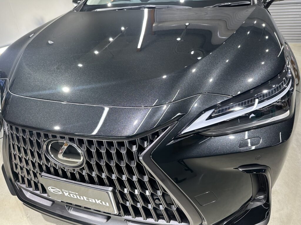 レクサスNX２５０・鏡面磨き作業+セラミックコーティング+遮熱カーフィルム施工事例　高岡市S様