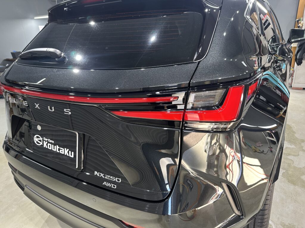 レクサスNX２５０・鏡面磨き作業+セラミックコーティング+遮熱カーフィルム施工事例　高岡市S様