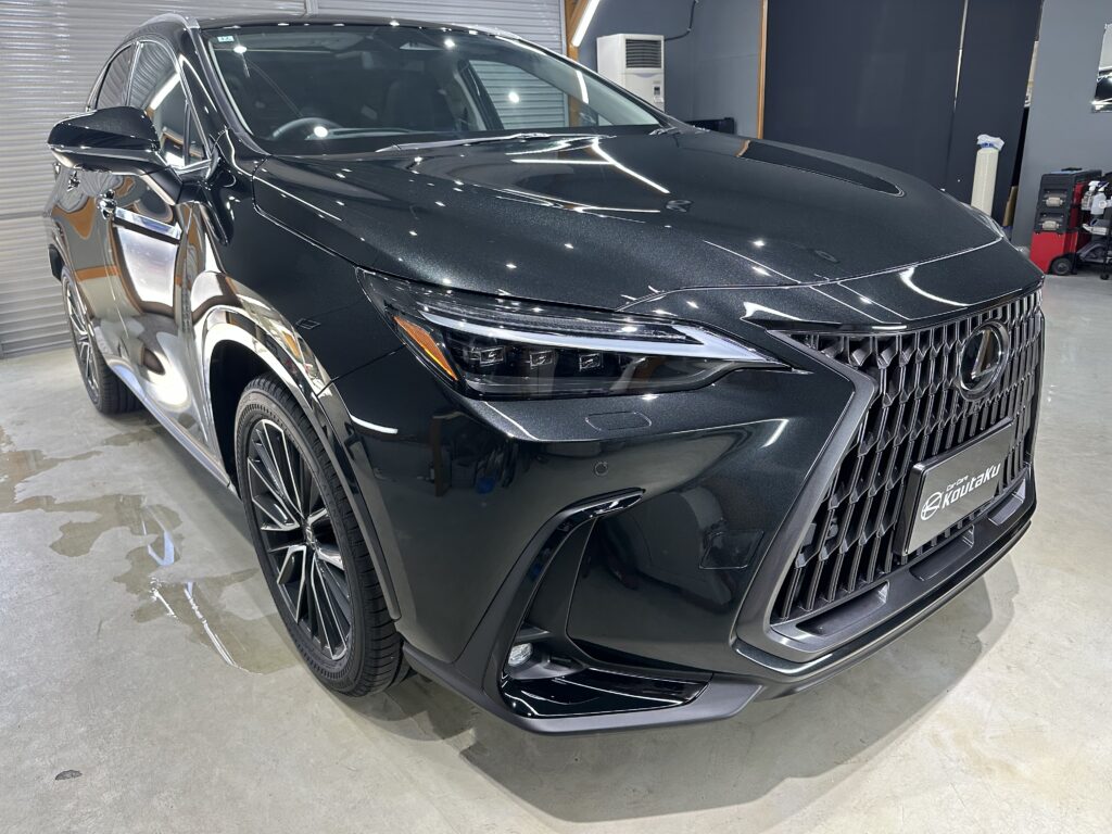 レクサスNX２５０・鏡面磨き作業+セラミックコーティング+遮熱カーフィルム施工事例　高岡市S様